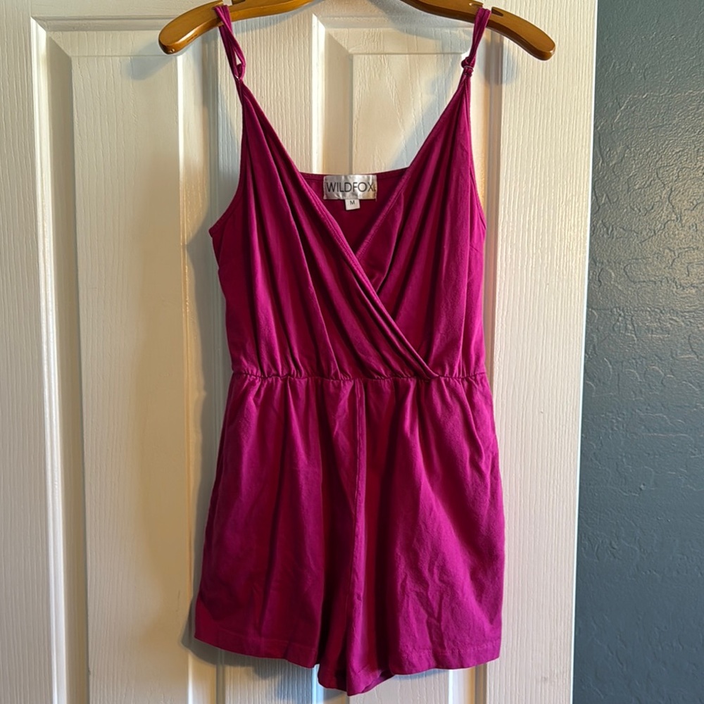 Wildfox Pink Sleeveless One Piece with V-Neck